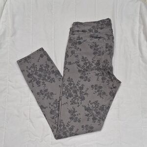 Old Navy Gray Floral Jeans